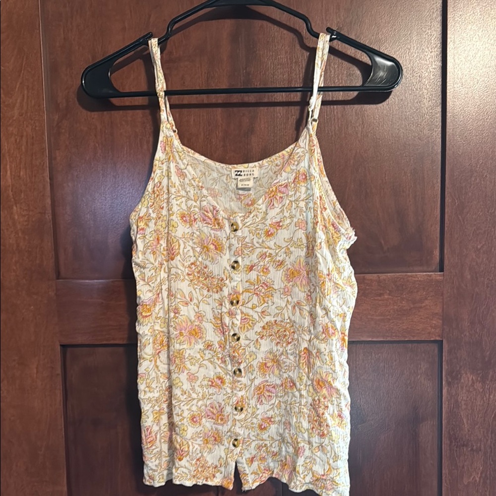 Floral Button-Down Camisole Top